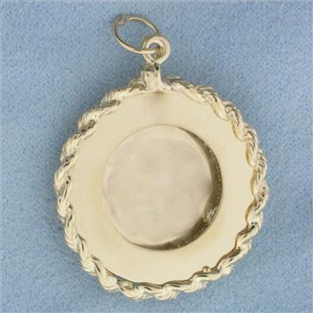 Happy 25 Year Anniversary Pendant or Charm in 14k Yellow Gold