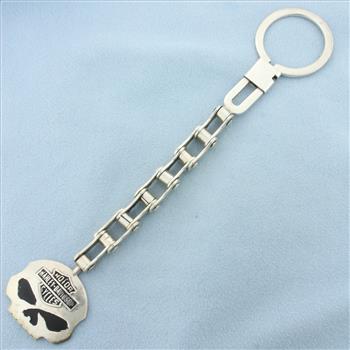 Harley-Davidson Motor Cycles Keychain in Sterling Silver