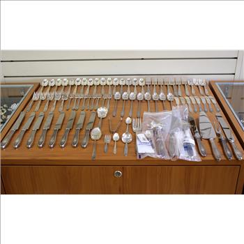 International Wedgwood Sterling Silver Flatware Set of 80