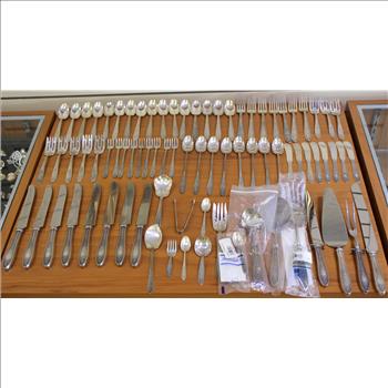 International Wedgwood Sterling Silver Flatware Set of 80