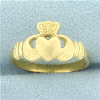 Irish Claddagh Ring in 18k Yellow Gold