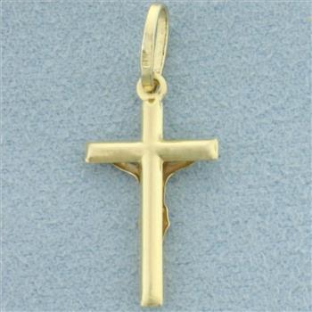 Italian Crucifix Pendant in 14k Yellow Gold