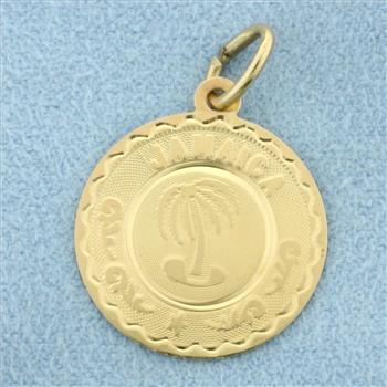 Jamaica Palm Tree Charm in 14k Yellow Gold
