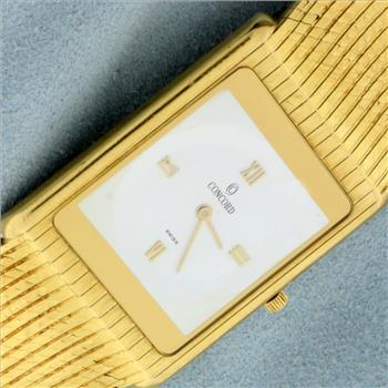 Ladies Concord Dress Wristwatch in Solid 18k Yellow Gold