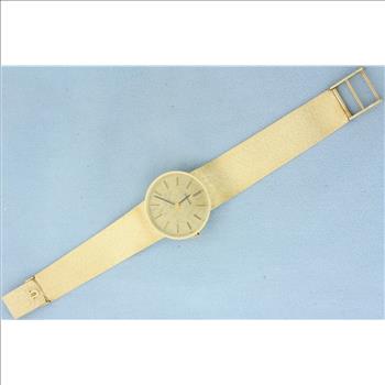 Ladies Vintage Omega Watch in Solid 14k Yellow Gold Case and Band