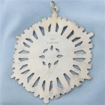 Large Snowflake Pendant in Sterling Silver