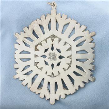 Large Snowflake Pendant in Sterling Silver