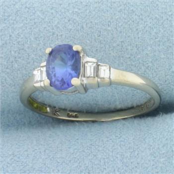 Levian Sapphire and Diamond Ring in 14k White Gold