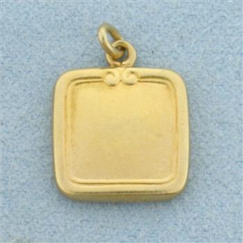 Libra Zodiac Charm or Pendant in 18k Yellow Gold