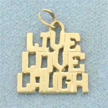 Live Laugh Love Charm in 14k Yellow Gold