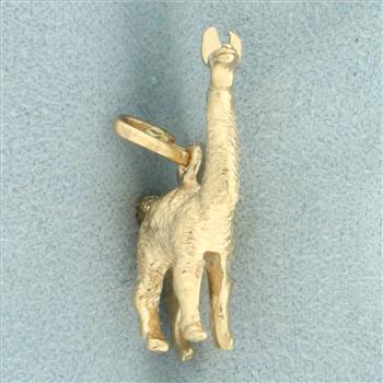 Llama or Alpaca Pendant or Charm in 18k Yellow Gold