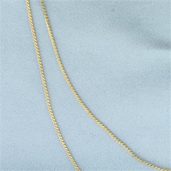 Long Double Strand S-Link Chain Necklace in 14k Yellow Gold