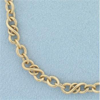 Love Knot Link Bracelet in 14k Yellow Gold
