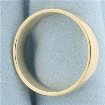 Mens 6mm Wedding Band Ring in 14k Yellow Gold
