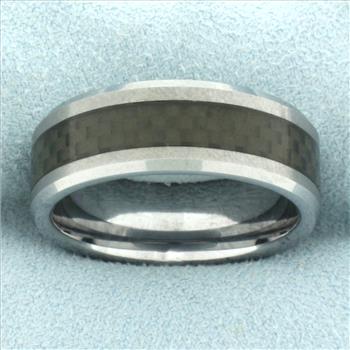 Mens Triton Tungsten Carbide Wedding Band Ring