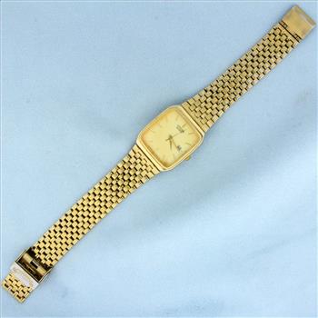 Mens Vintage Ladies Citizen Quartz Gold Plated Watch