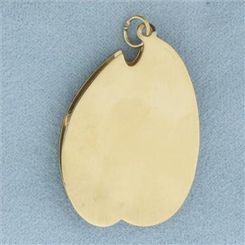 Merry Christmas Nativity Pendant or Charm in 14k Yellow Gold