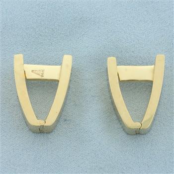 Modern Style Cufflinks in 14k Yellow Gold
