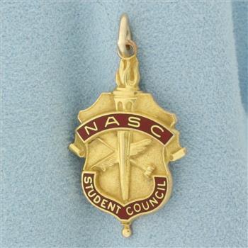 NASC National Association of Student Councils Charm or Pendant in 10k Yellow Gold