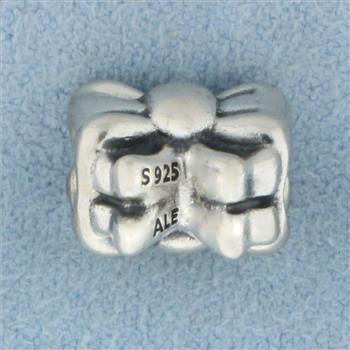 Pandora Bow Charm Bead in Sterling Silver