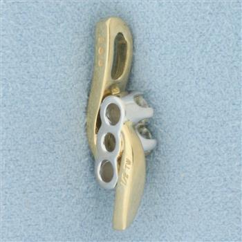 Past Present Future 3 Diamond Pendant in 14k Yellow Gold