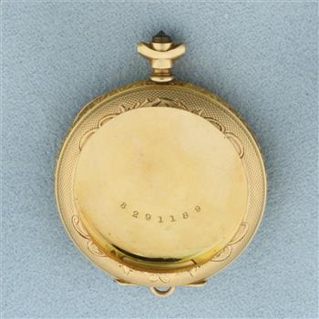 Pocket Watch Locket Case in 14k Yellow Gold