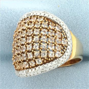 Quartz Statement Ring in Gold Plated Sterling Silver