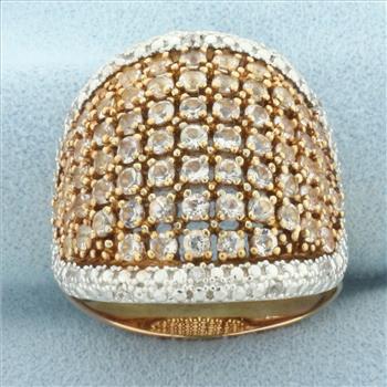 Quartz Statement Ring in Gold Plated Sterling Silver