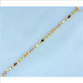 The Gold Rainbow Gem Bracelet main image 0