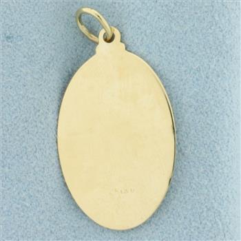 Sacred Heart of Jesus Charm or Pendant in 14k Yellow Gold