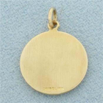 Saint Jude Pray For Us Charm in 10k Yellow Gold