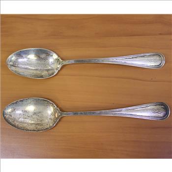 Set Of Two Watson Sterling Silver Serving Spoons