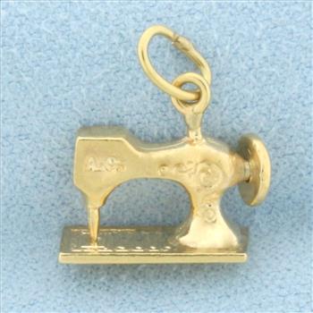 Sewing Machine Charm in 14k Yellow Gold
