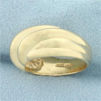 Smooth Cable Rope Ring in 14k Yellow Gold