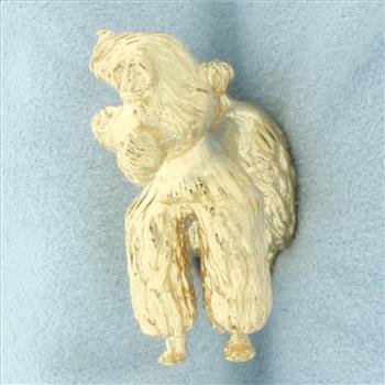 Standard Poodle Pendant or Charm in 14k Yellow Gold
