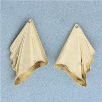 Stud Earring Jacket Enhancers in 14k Yellow Gold