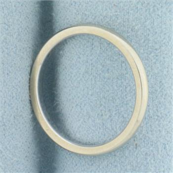 Thin Womans Wedding Band Ring in 14k White Gold