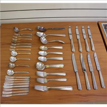 Towle Rambler Rose Sterling Silver Flatware Set of 68