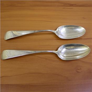 Two Antique Sterling Silver Serving Spoons | Property Room