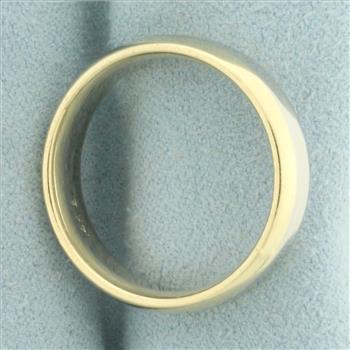 Unique Two Tone Wedding Band Ring in 14k Yellow and White Gold