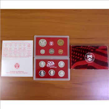 United States Mint Silver Proof Set Coins With Box and Certificate