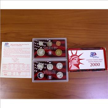 United States Mint Silver Proof Set Coins With Box and Certificate