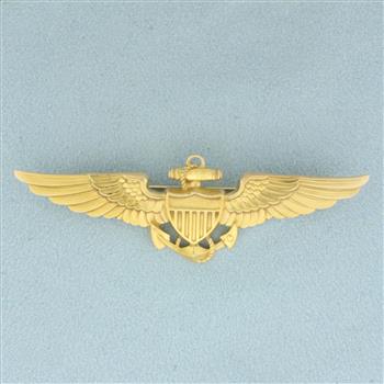 US Marine Corp or Naval Aviator Wings Pin in 10k Yellow Gold