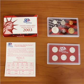 U.S. Mint Silver Proof Coin Set OGP COA