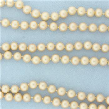 Vintage 54 Inch Cultured Akoya Pearl Strand