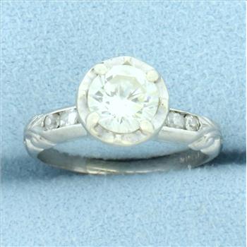 Vintage Diamond Engagement Ring in Platinum