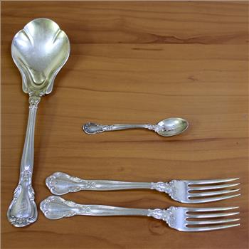 Vintage Set of 4 Piece Gorham Chantilly Sterling Silver Flatware