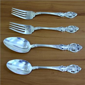 Wallace Grand Victorian Sterling Silver Flatware Set of 60 Pieces