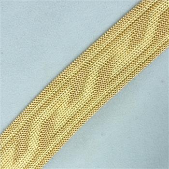 Wave Design Heavy Mesh Bracelet in 18k Yellow Gold