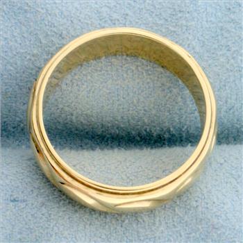 Wave Pattern Band Ring in 14K Yellow Gold
